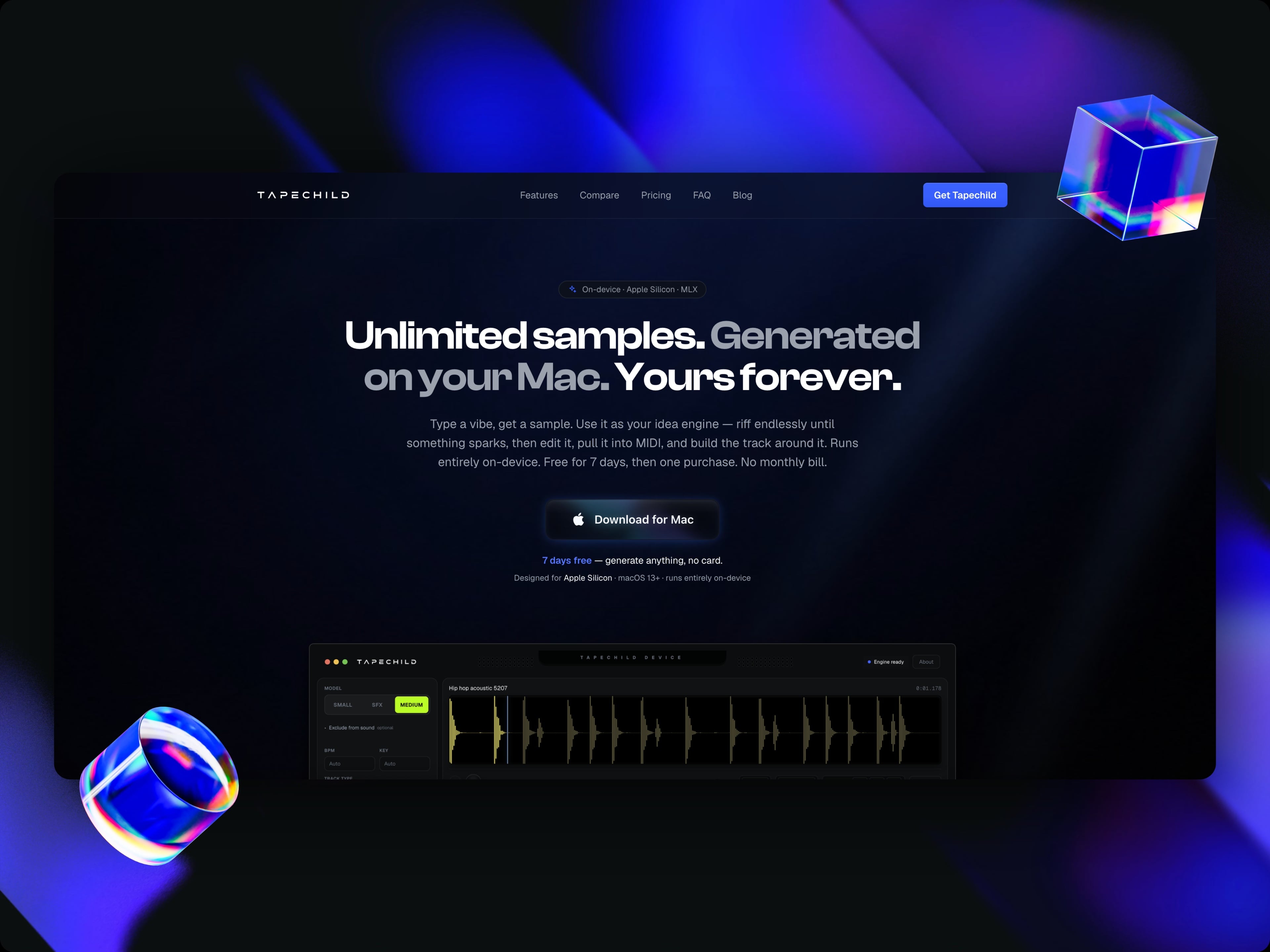 Tapechild — интерфейс продукта